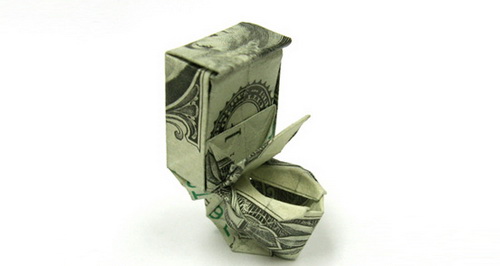 Оригами из денег фото 22