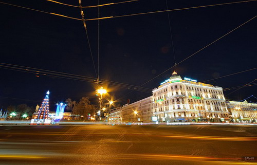 Фотографии ночной Москвы фото 10